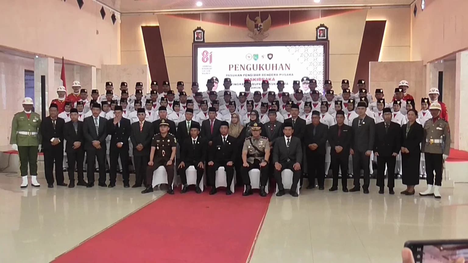 66 Pelajar Sukamara Resmi Dikukuhkan Jadi Paskibraka