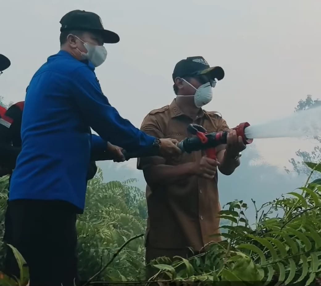 Bupati Sukamara Pantau Penanganan Karhutla